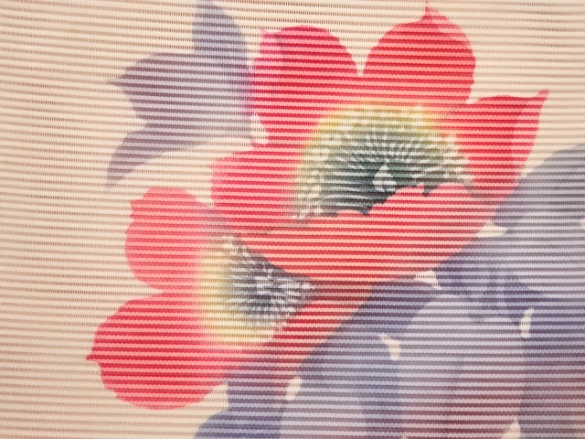 アンティーク　 絽綴れ枝花模様名古屋帯
